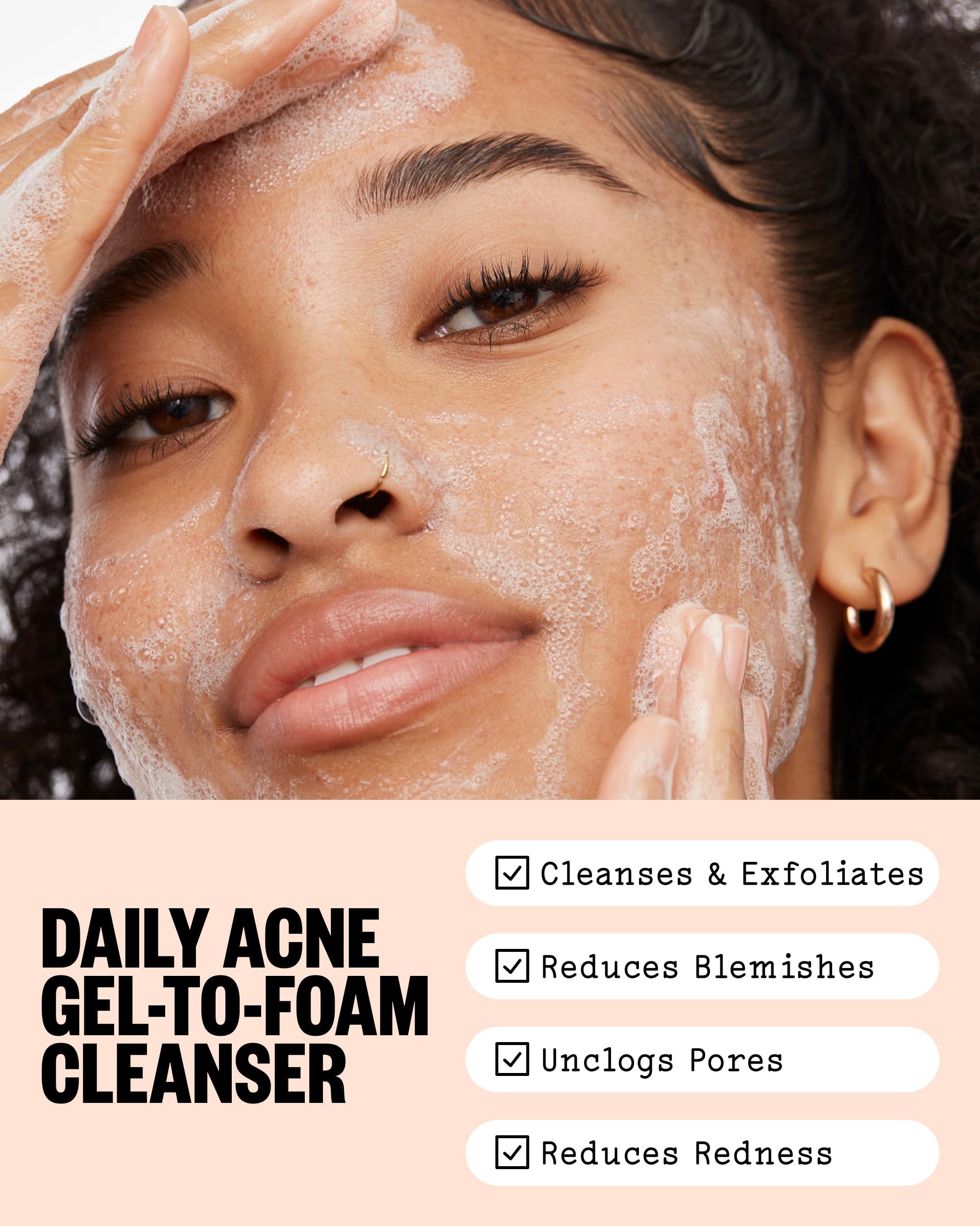 PEACE OUT Acne Gel Cleanser with 2% Salicylic Acid, 4 fl oz