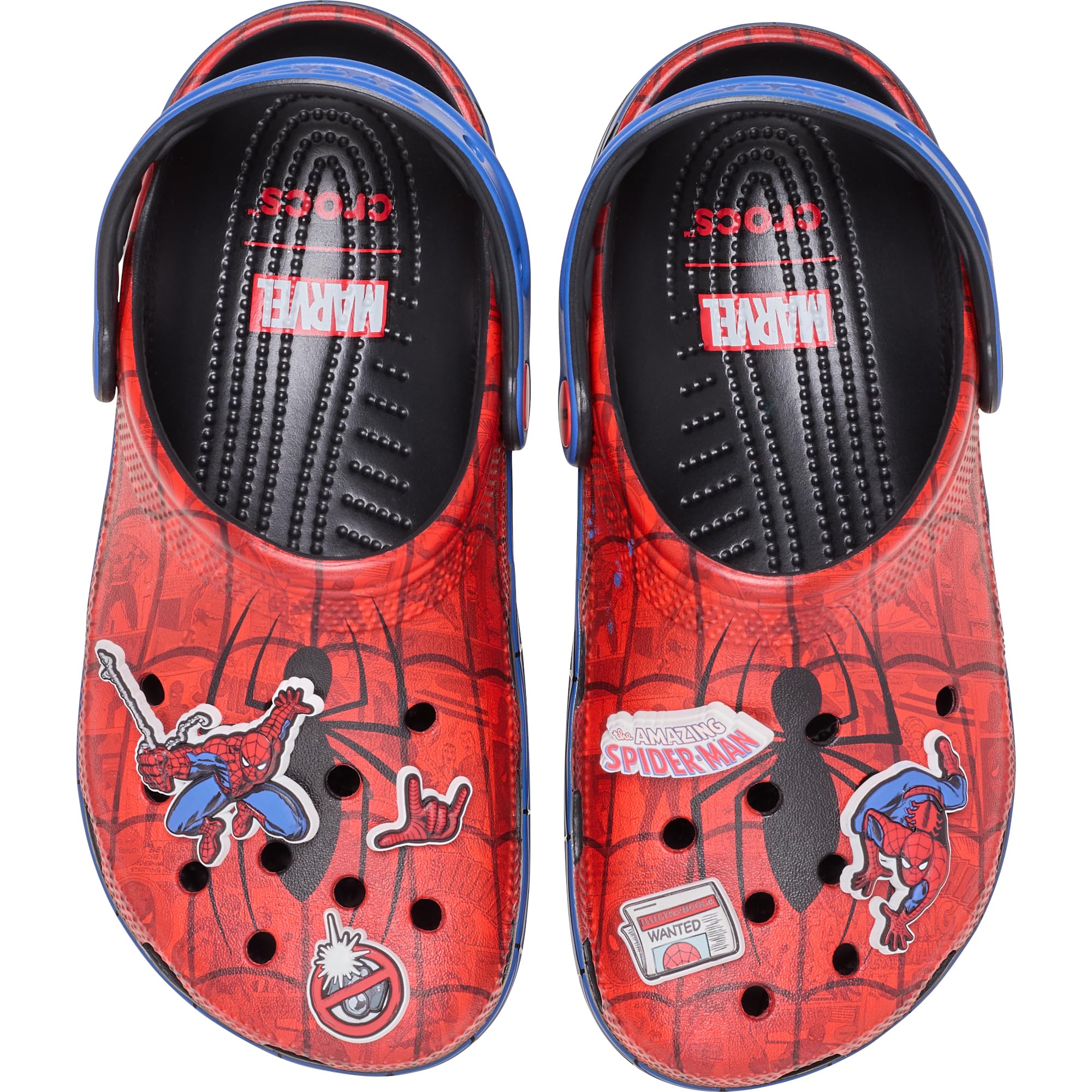 Crocs Zoccoli unisex da adulto Marvel Supereroe, Spiderman, Black Panther e Capitan America