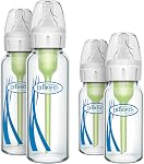 Dr. Brown's Options anti-coliques Natural Flow®+ Bouteilles pour bébés en verre étroit (4 oz + 8 oz)