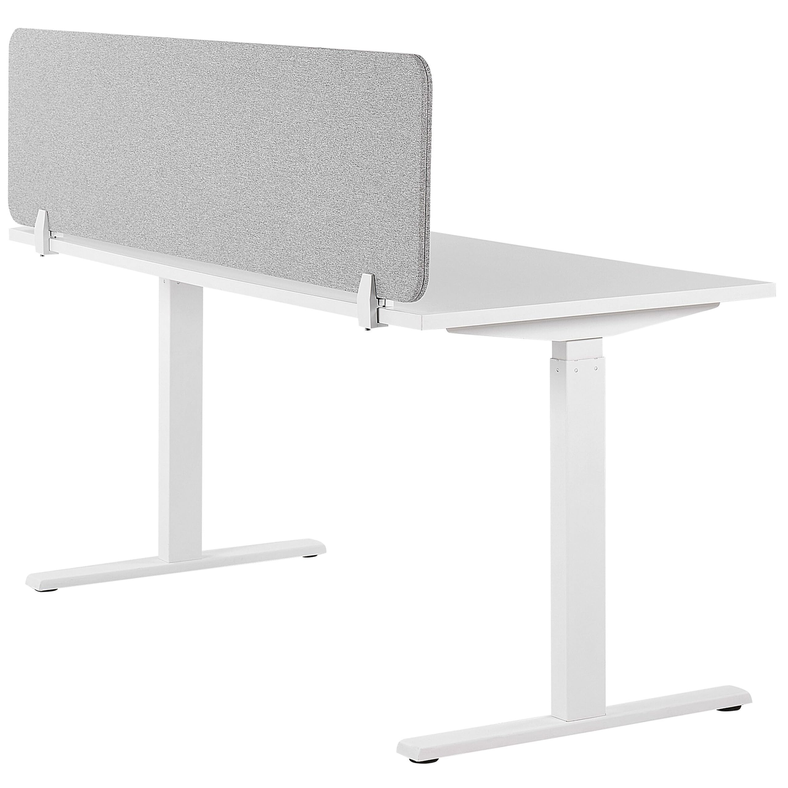 Beliani Pannello Divisorio Fonoassorbente in Pet 120 x 40 cm Grigio Chiaro