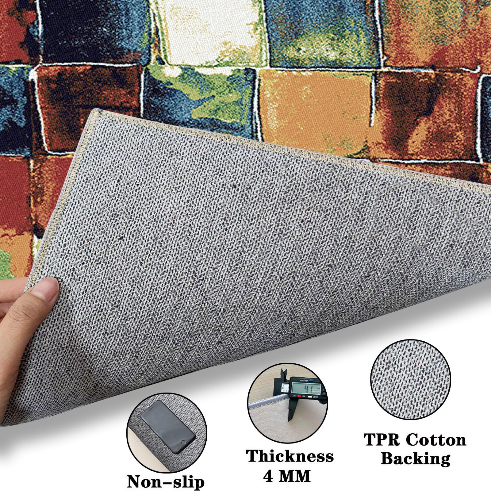90 x 120 cm Heavy Duty Office Chair Mat for Carpeted Floor Computer Gaming Desk Chair Mat for Carpet Hard Floor Protector Mat for Rolling Chair Carpet Protector Chair Mat Floor Mat for Office Chair - Image 5