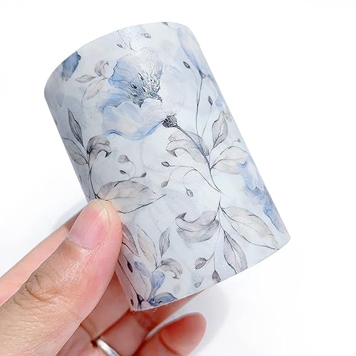 Miniatura 6 de WT Azalea Bloom - Cinta Washi ancha, rollo individual, diseños florales originales de acuarela, 2.362 in de ancho, cinta adhesiva decorativa para