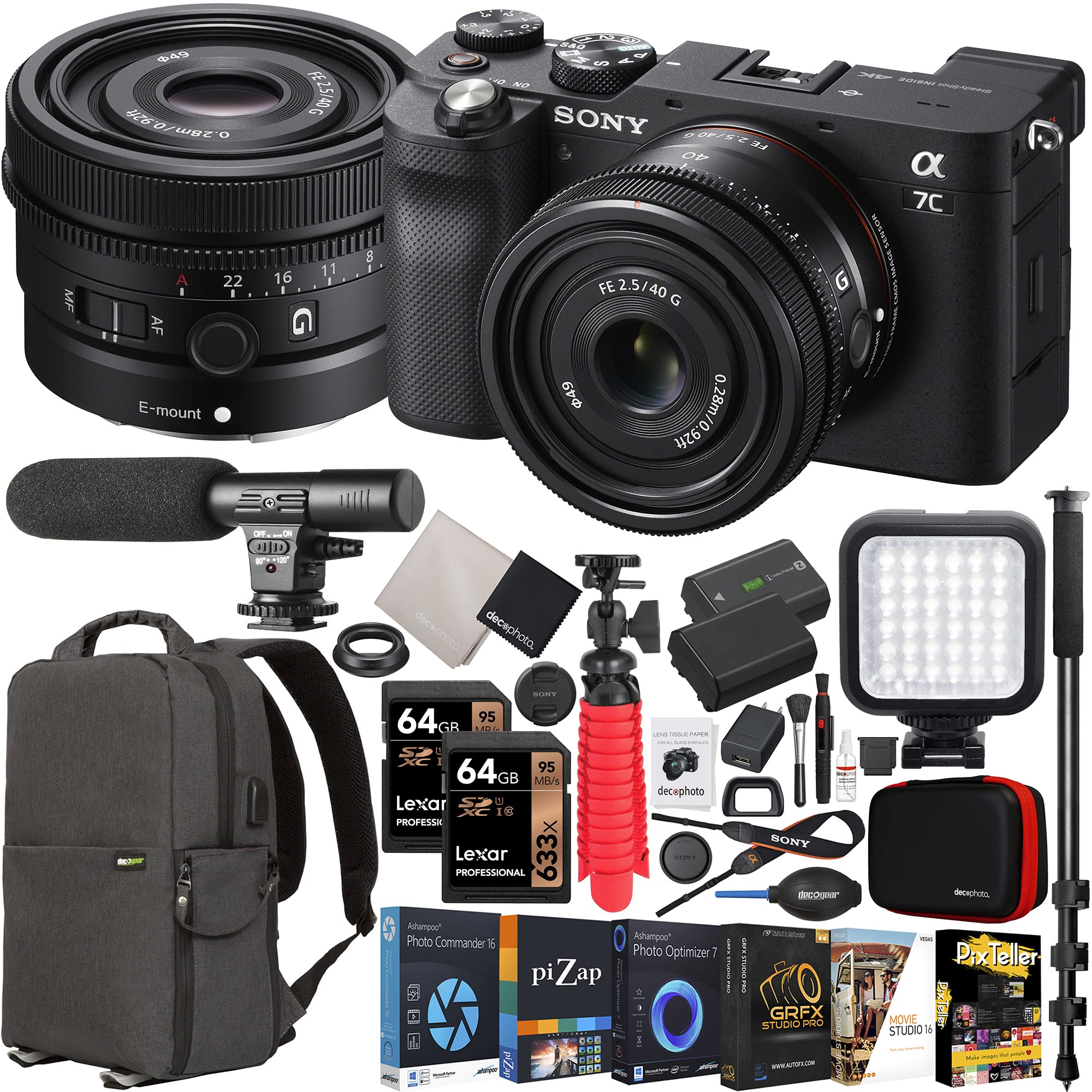SONY α7C II ミラーレス一眼 本体＋レンズSEL40F25G Amazon.co.jp: SONY ミラーレス一眼カメラ a7C ボディ Sony FE