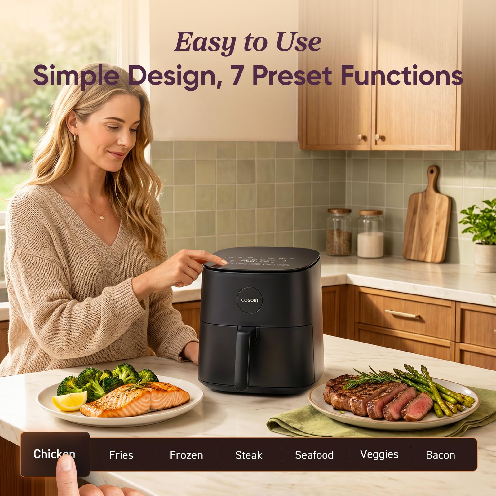 Amazon.com: Cosori Air Fryer Pro, Compact 5QT, Ceramic Coating, 7