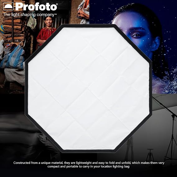 Profoto Softbox 4-Feet Octa Quick Set-Up Light Modifier with Diffuser (White Interior) Bundle with Softgrid 4-Feet Octa (2 Items)