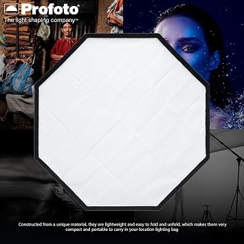 Profoto Softbox 4-Feet Octa Quick Set-Up Light Modifier with Diffuser (White Interior) Bundle with Softgrid 4-Feet Octa (2 Items)