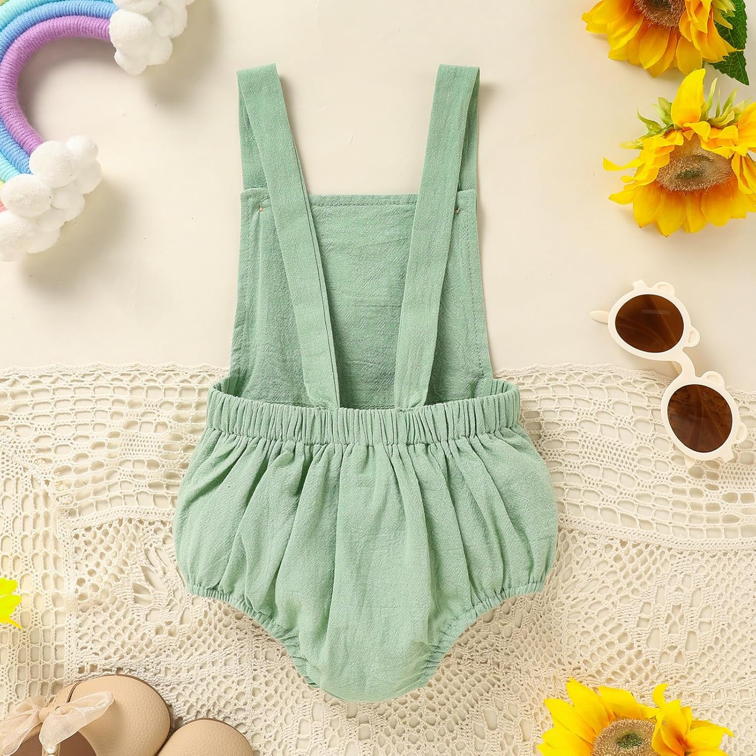 Baby Boys Girls 1st Birthday Romper Baby First Birthday Outfit Boy Solid Color Jumpsuit Cake Smash Outfit - Image 3
