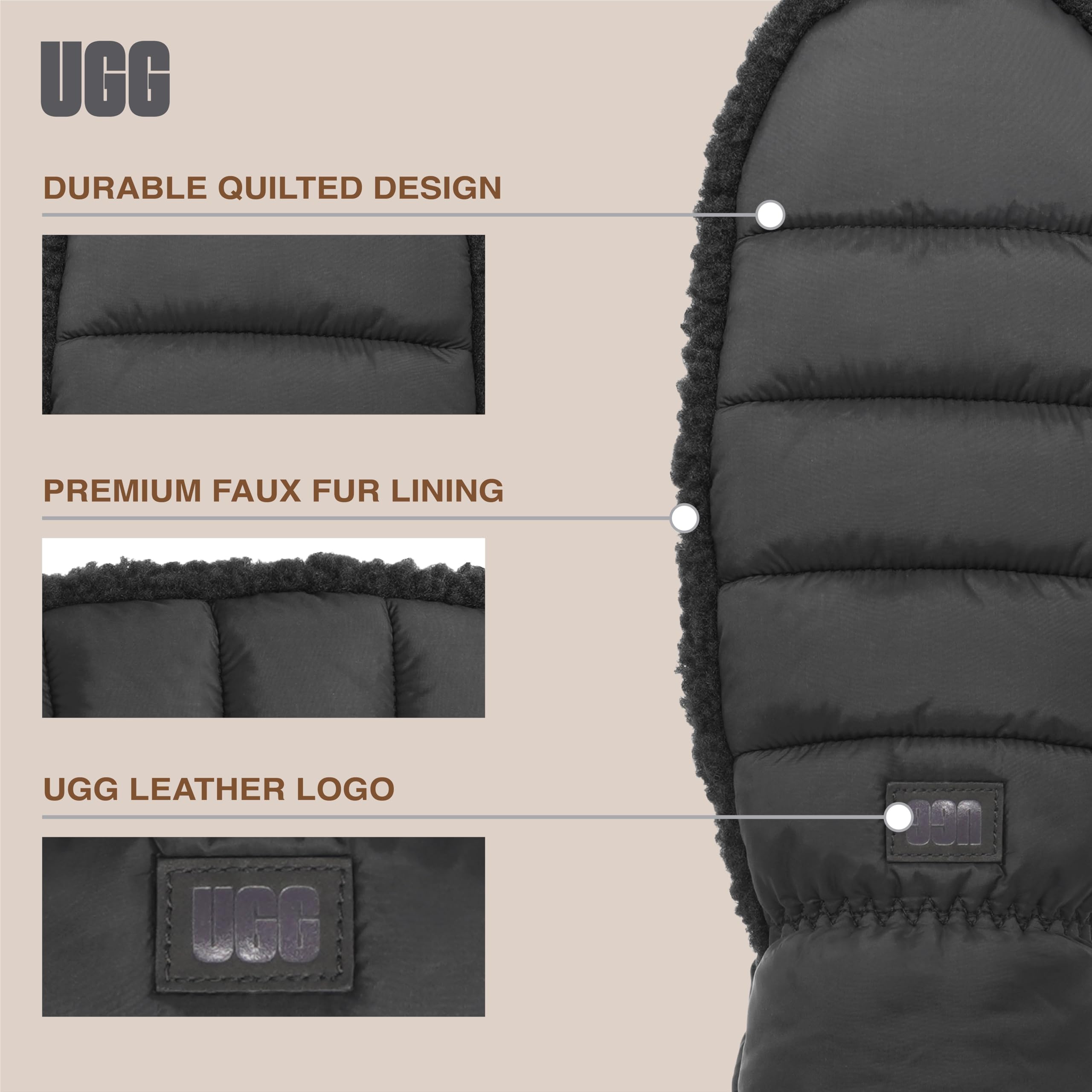 UGG Damen Aw Uggfluff Mitten Handschuhe für kaltes Wetter (1er Pack)