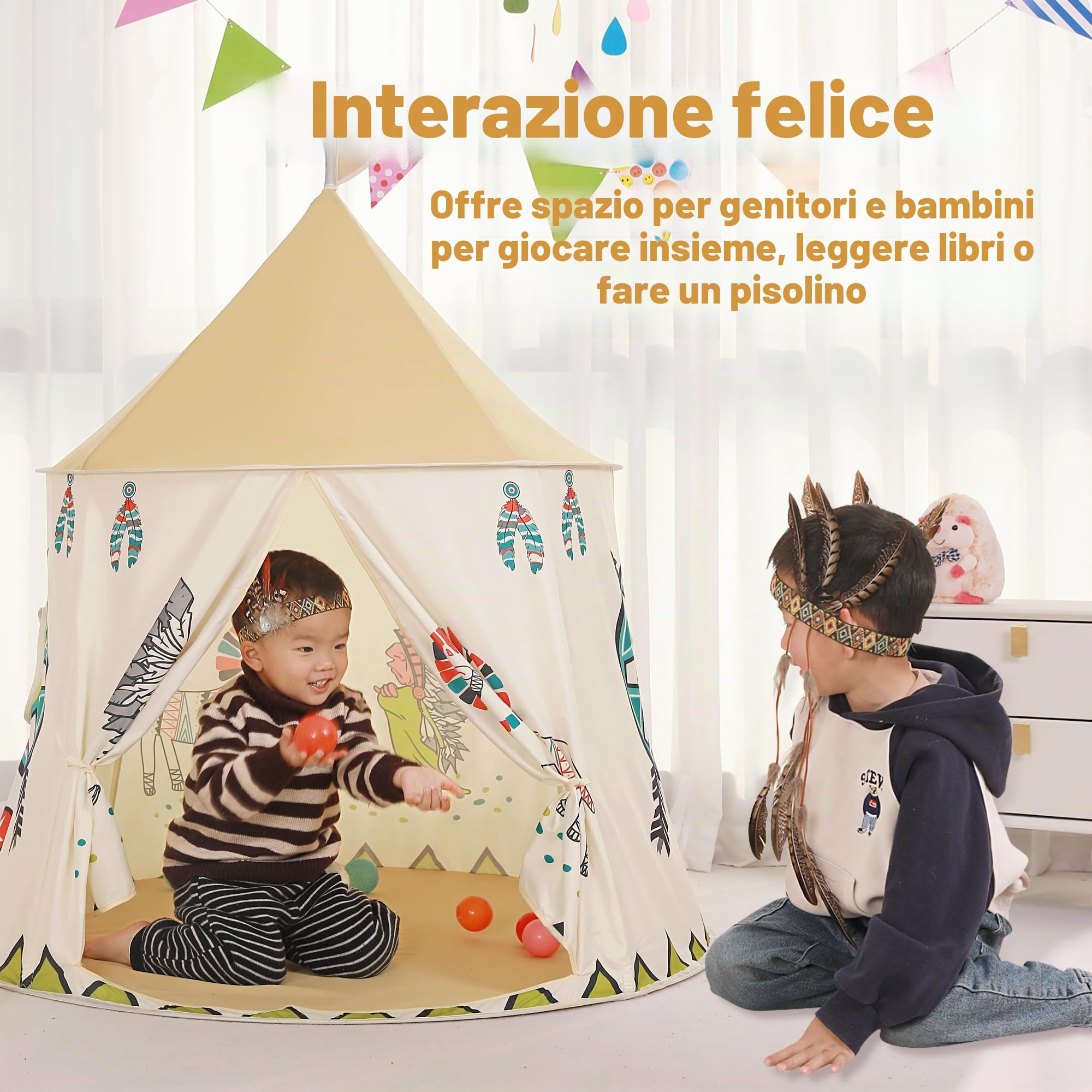 Tenda per Bambini Casetta da Giardino per Bambini,casa dei Giochi Po-up,Certificato EN71, Toy Tenda per ragazzi e ragazze,Regalo per Bambini