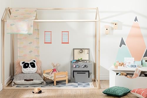 Miniatura 7 de South Shore Sweedi Natural Poplar Twin House Bed Madera natural,Negro -,Blanco,https://www.amazon.com/dp/undefined