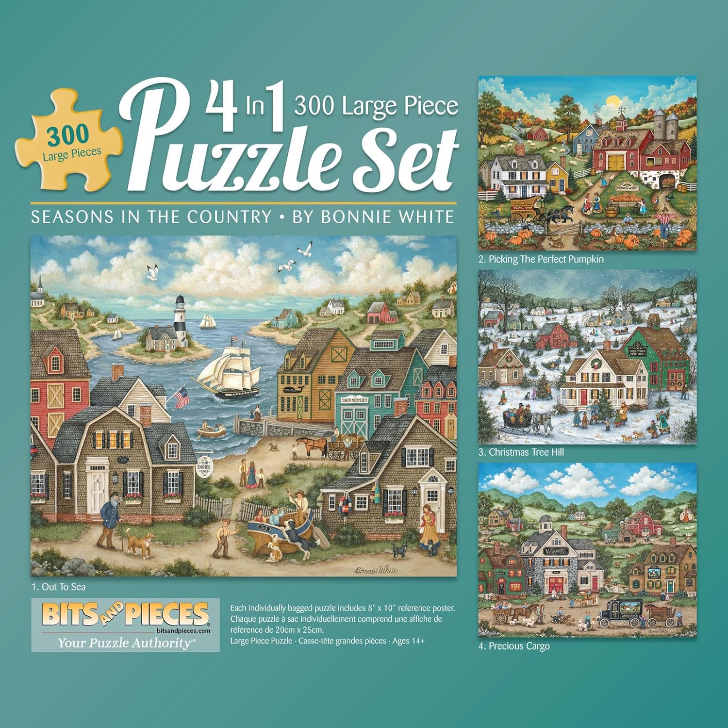 Bits and Pieces Multipack of Four (4) 300 Piece Jigsaw