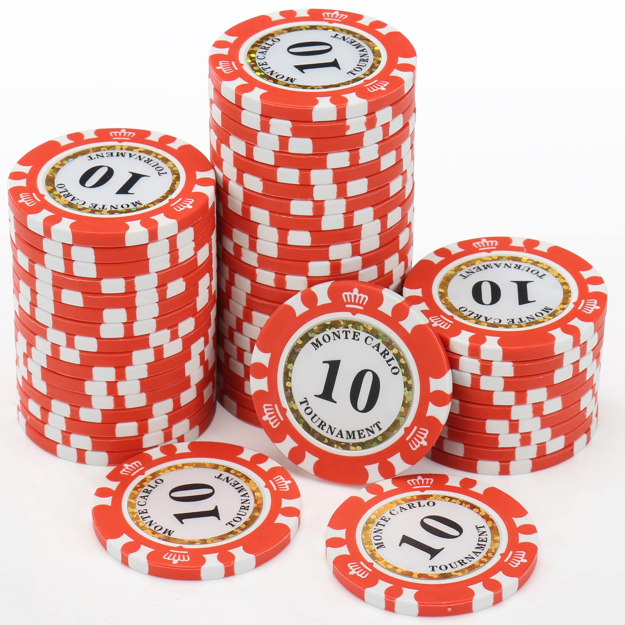 LUOBAO Premium Numbered Poker Chips for Card Board Game,for Texas Hold'em, Blackjack,Card Club or Late Night Poker Games — image 1