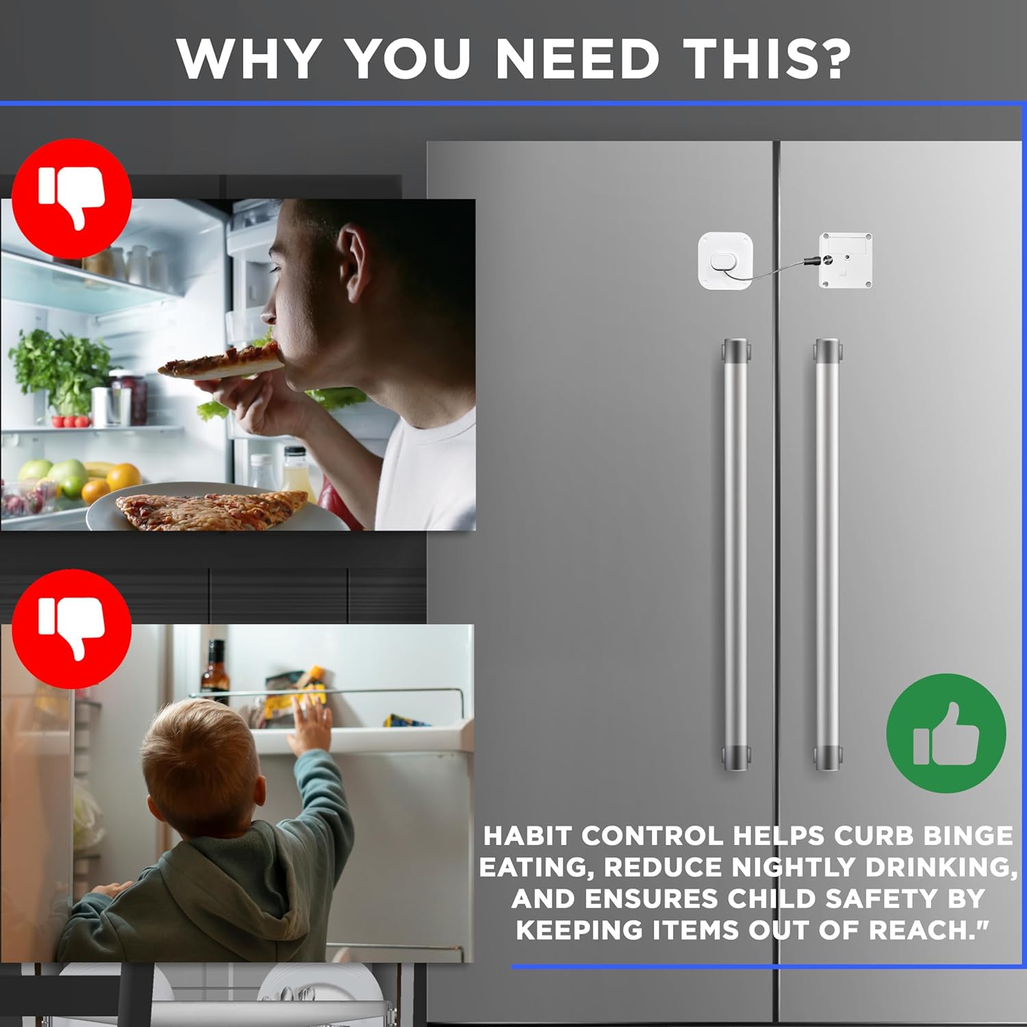 Habit Control Lock for Fridges and Cabinets