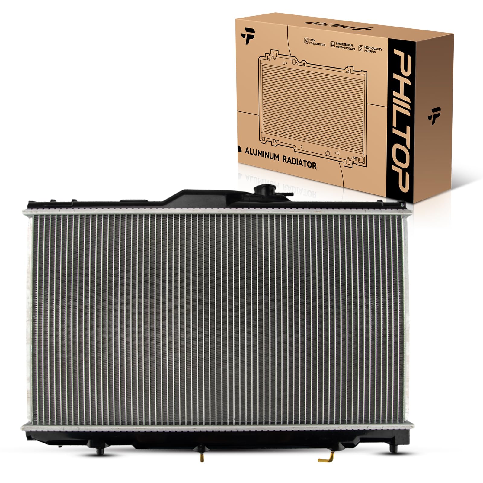 PHILTOP Car Radiators Compatible with 1998-2002 Corolla, 1998-2002 Prizm CU2198