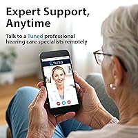 Vista 9 de JVC Audífonos OTC para personas mayores: autoajuste IA con aplicación sintonizada, batería recargable de 84 horas con estuche de carga, llamadas