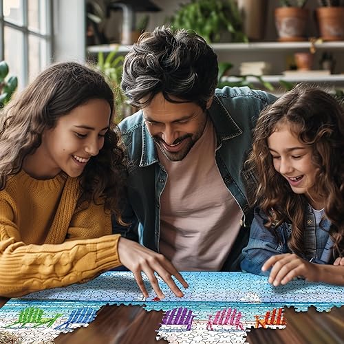 Miniatura 4 de White Mountain Rompecabezas de 500 piezas con diseño de arcoíris para abuelos y familia adultos