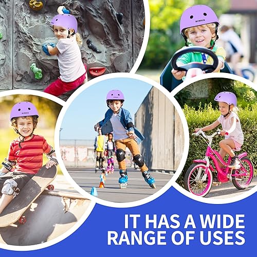 Miniatura 12 de BURSUN - Casco de bicicleta para niños con ventilación y ajustable, para niños de 2 a 14 años, casco multideportivo para patineta, patinaje