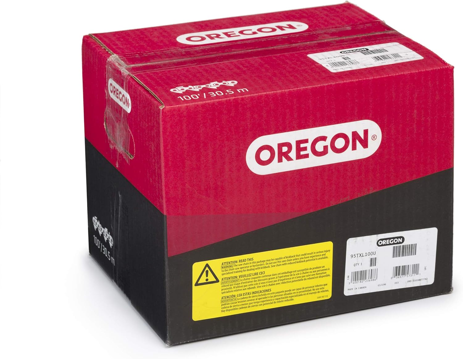 Oregon 95TXL100U 100' Roll of Narrow Kerf Micro Chisel .325" Pitch .050" Gauge Saw Chain