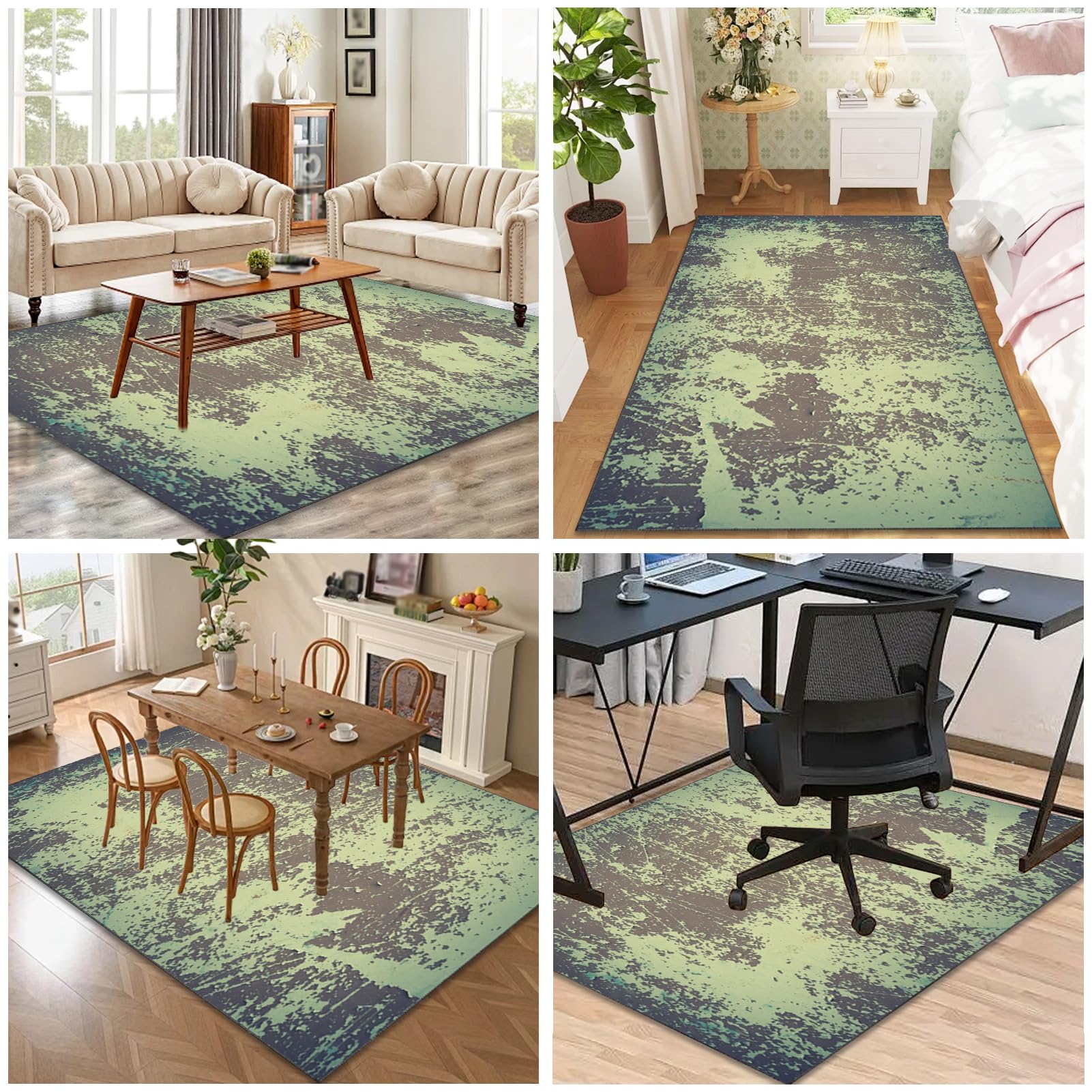 Antypoślizgowa mata podłogowa do gier na twarde podłogi, mata pod krzesło biurowe, mata do foteli gamingowych, ochraniacz na krzesło na kółkach, mata podłogowa 120 x 150 cm