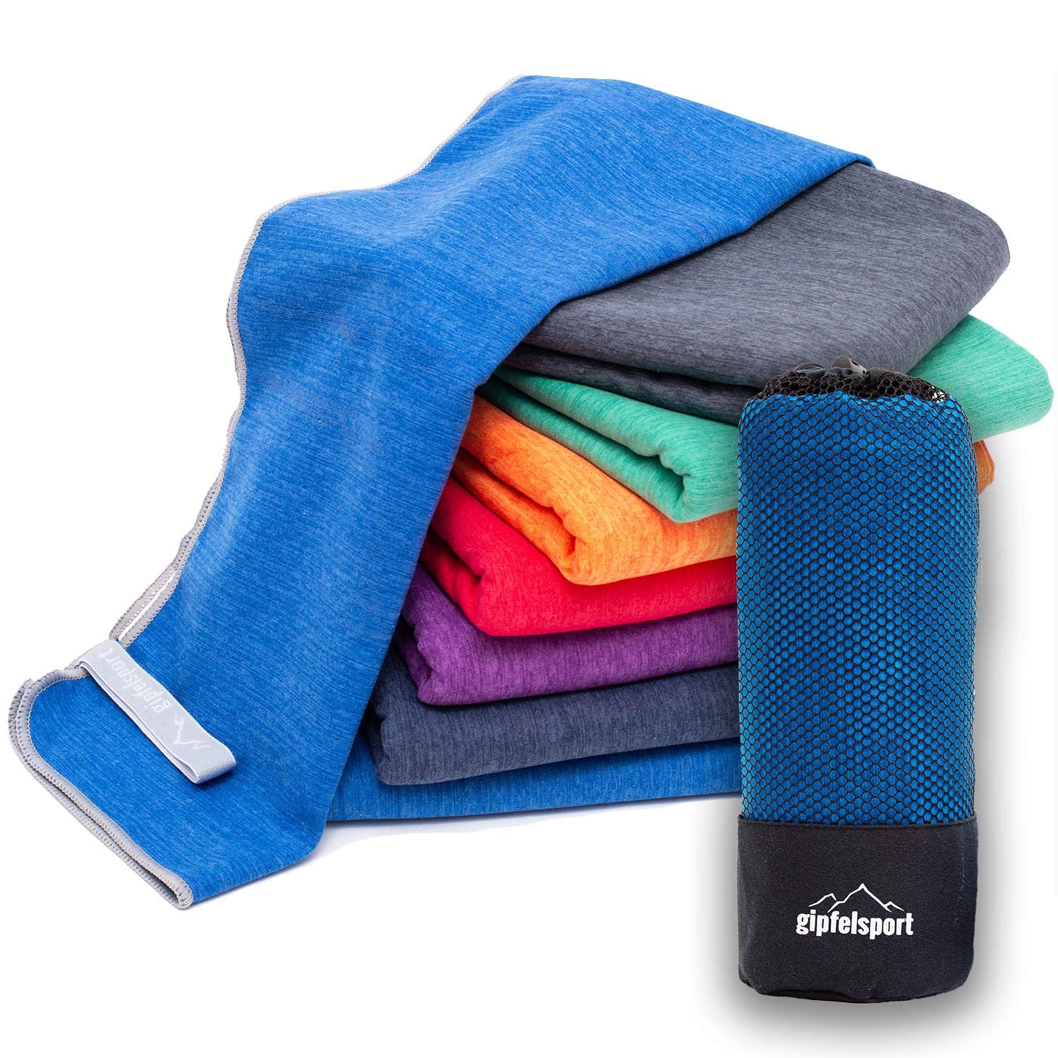 gipfelsport Mikrofaser Handtuch - Microfaser Handtücher Set, Strandtuch, Badetuch I groß, schnelltrocknend I für Sport, Beach, Reise, Outdoor, Camping I leicht, dünn, klein