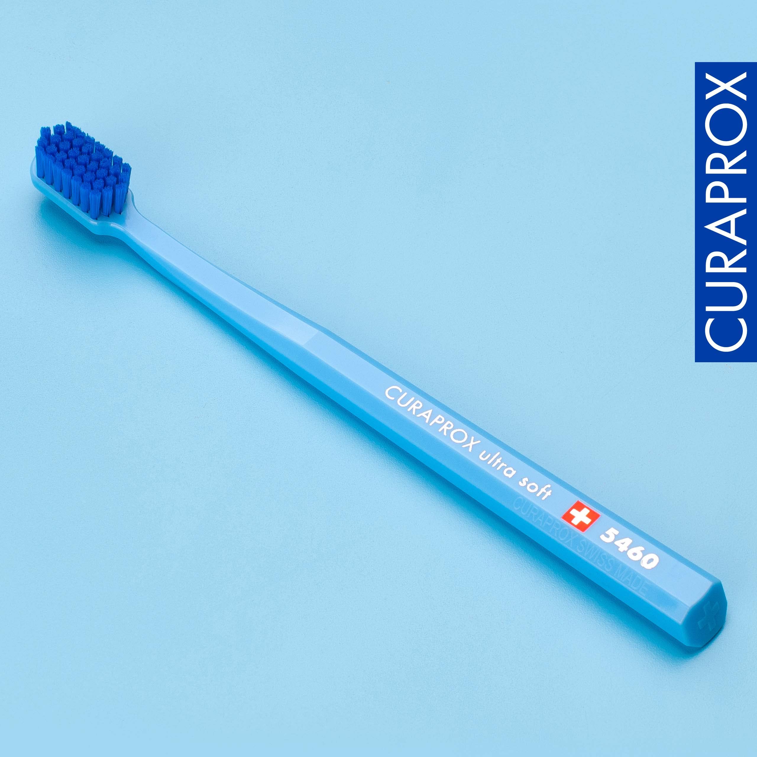 Curaprox CS 5460 Ultra Soft, Jasnoniebieski-Niebieski, Swiss Made | Pielęgnacja Zębów I Dziąseł, Super Miękkie Włosie Curen® Do Delikatnego Czyszczenia, Pojedyncza