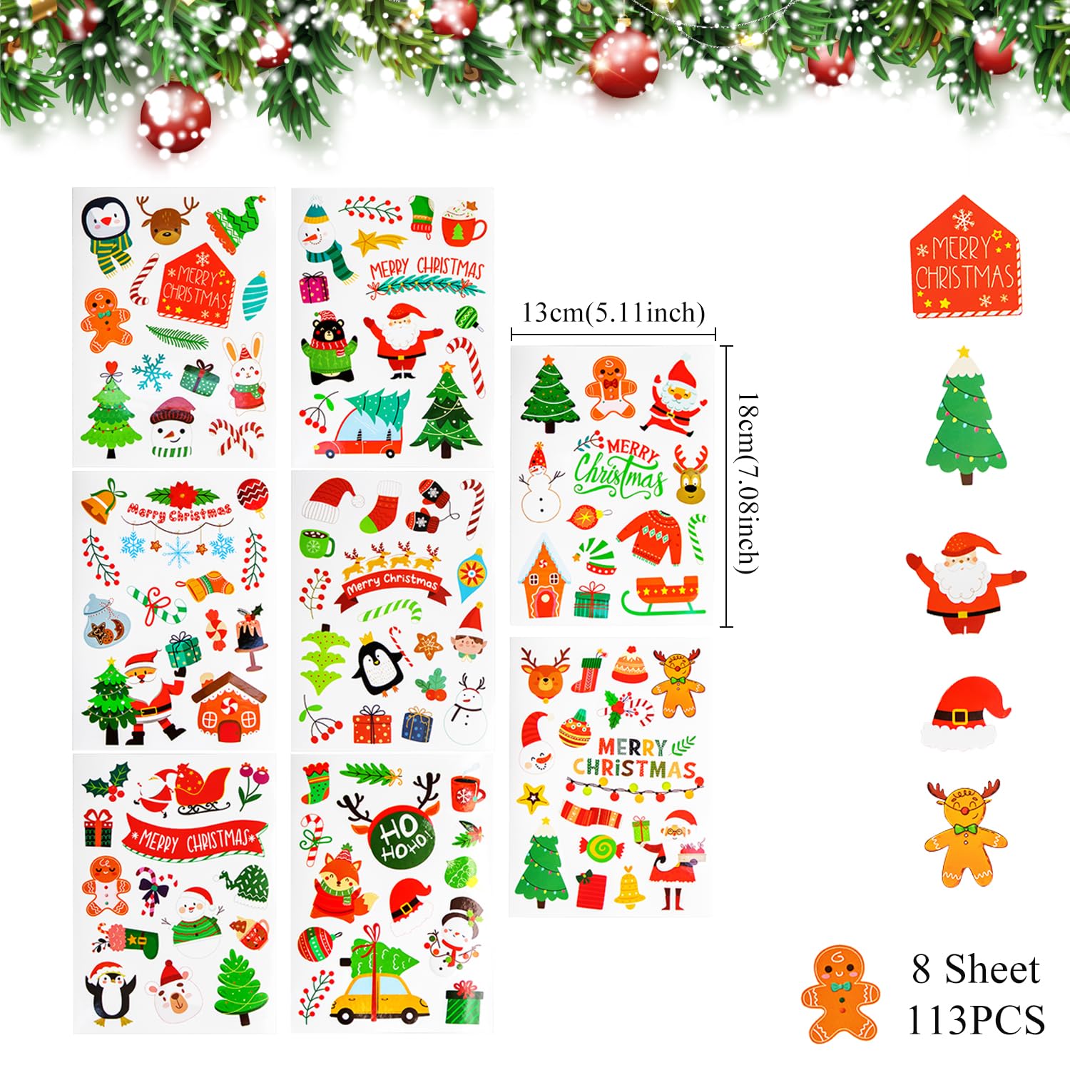 Roll Of Christmas Stickers Christmas Stickers Bulk Pack - 1500 Self ...