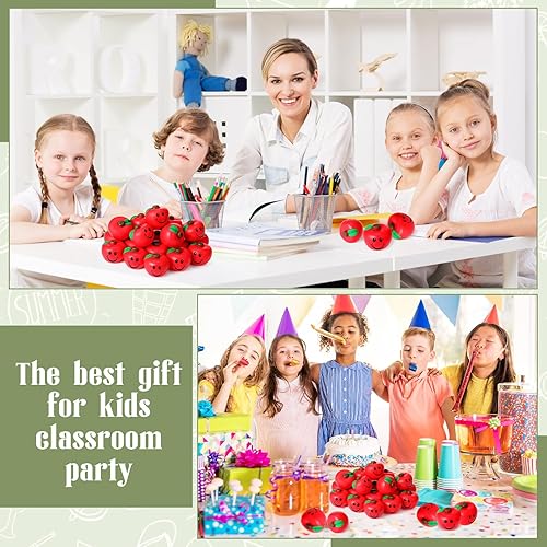 Miniatura 6 de Jerify 50 unidades de bolas de frutas para el estrés, bolas de estrés de frutas rojas, bolas de espuma suave, recuerdos de fiesta a granel para