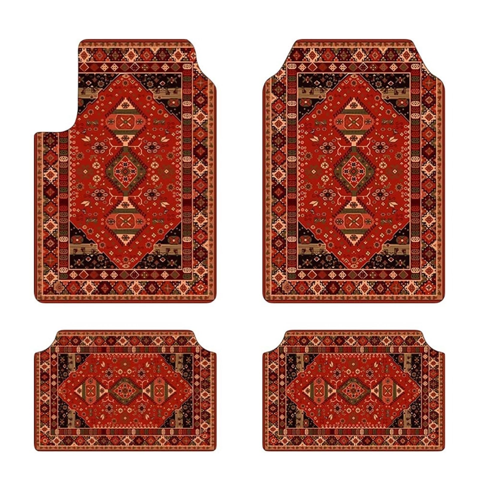 4 unids/Set Alfombrillas de Goma Alfombrillas Suelo Coche