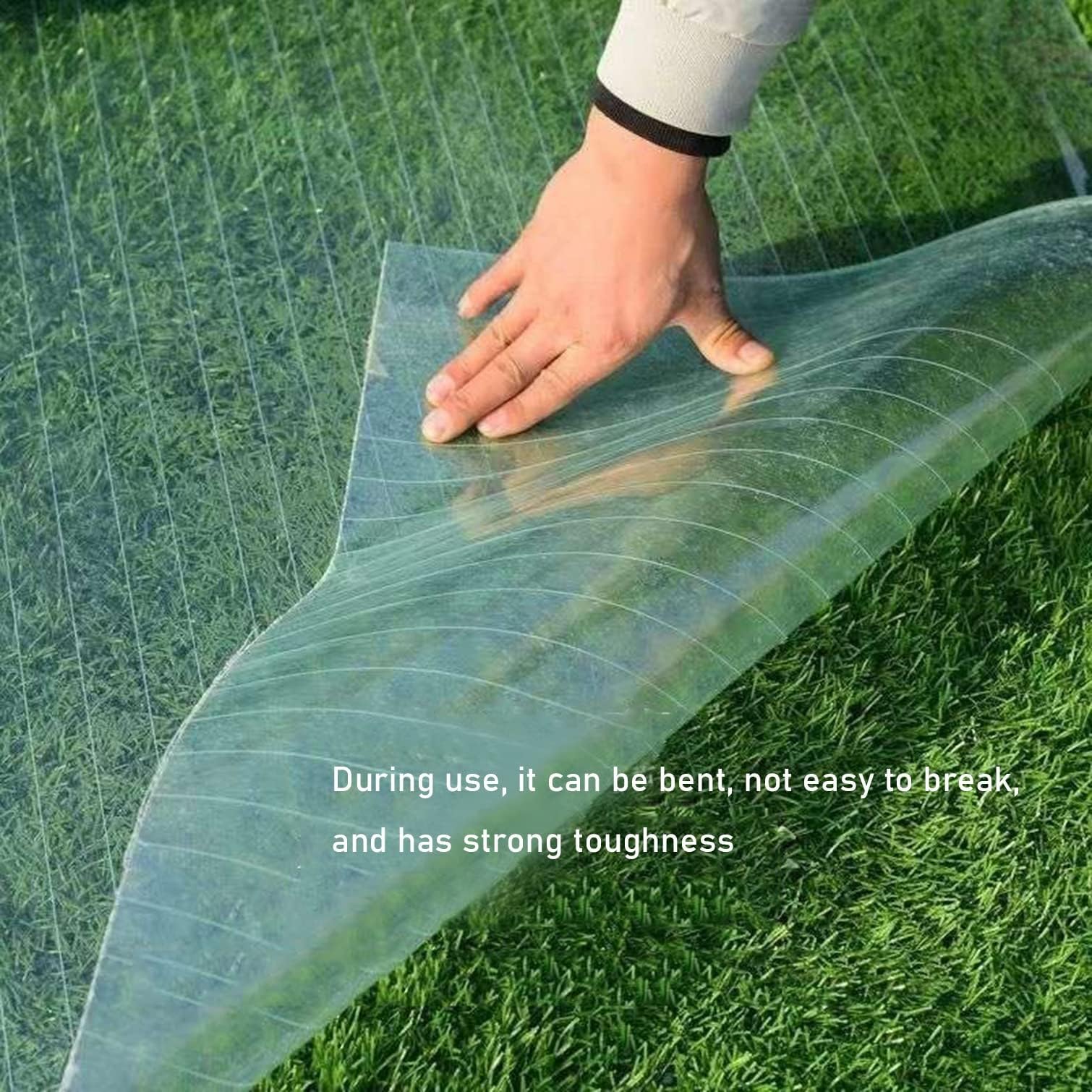 Polycarbonat-Dachplatten, Polycarbonatplatten Glasfaserplatten,leicht zu biegen und zu schneiden,Gewächshausdachabdeckung for Gartenarbeit,Wintergarten,Hühnerstall,2,2mm, 0,5/0,6/0,7/0,8/0,9m(0.8x7m)