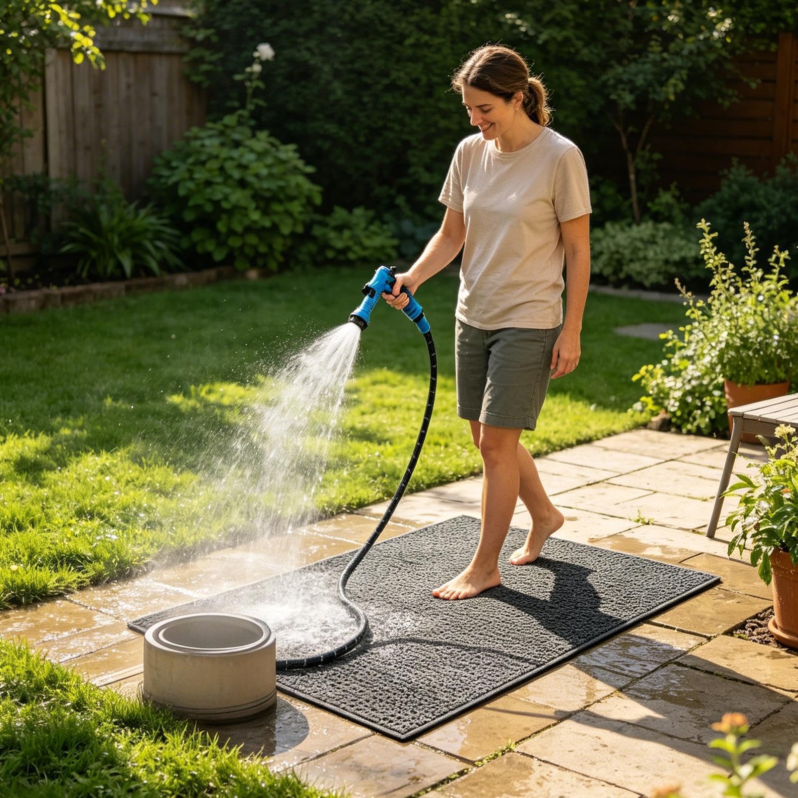 Gartenschlauch mit Sprühdüse - Flexibles Equipment, Einfache Montage | Gartenwasserschlauch mit Spritzdüse - Für Hausbesitzer Gärtner Blumenbewässerung Auto-Wäsche Bodenreinigung Terrassen