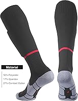 Vista 5 de APTESOL - Calcetas de fútbol hasta la rodilla (paquetes de 135) Calcetas acojinadas para niños, jóvenes, adultos, para equipos deportivos OTC