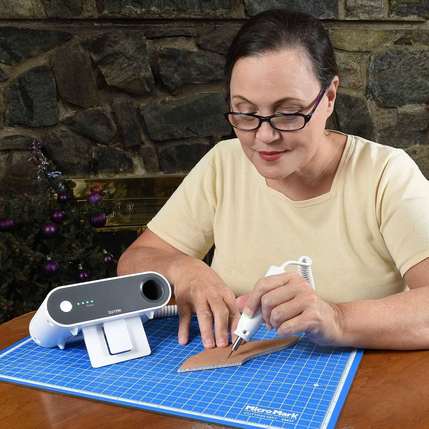 A Woman Uses the Micro-Make The WonderCutter S