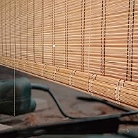 Vista 2 de Geovne Persiana enrollable de bambú ecológica, persianas de bambú natural, persiana enrollable de bambú retro, cortinas enrollables de bambú tejidas