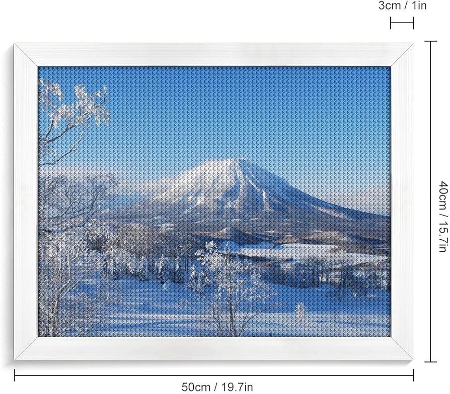 Amazon | ダイヤモンドアート 冬は雪をかぶった富士山 ダイヤモンド