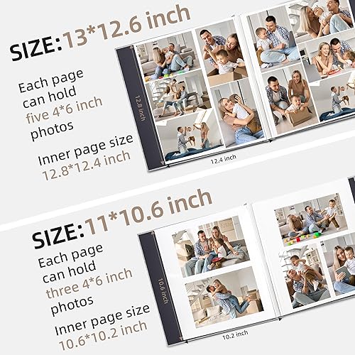 Miniatura 3 de Vienrose - Álbum de fotos autoadhesivo de 3 x 5, 4 x 6, 5 x 7 u 8.5 x 11 pulgadas, álbum de recortes magnético para hacértelo tú mismo, 60 páginas