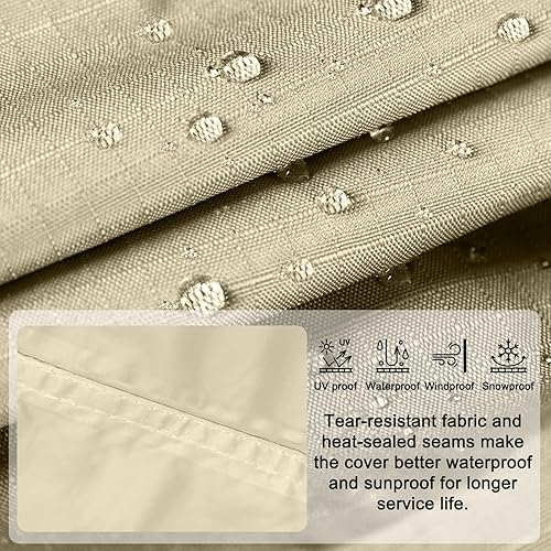 Miniatura 10 de ABCCANOPY Cubierta para caja de patio, impermeable y a prueba de polvo, protección de invierno, cubierta universal para muebles de 64 x 30 x 26