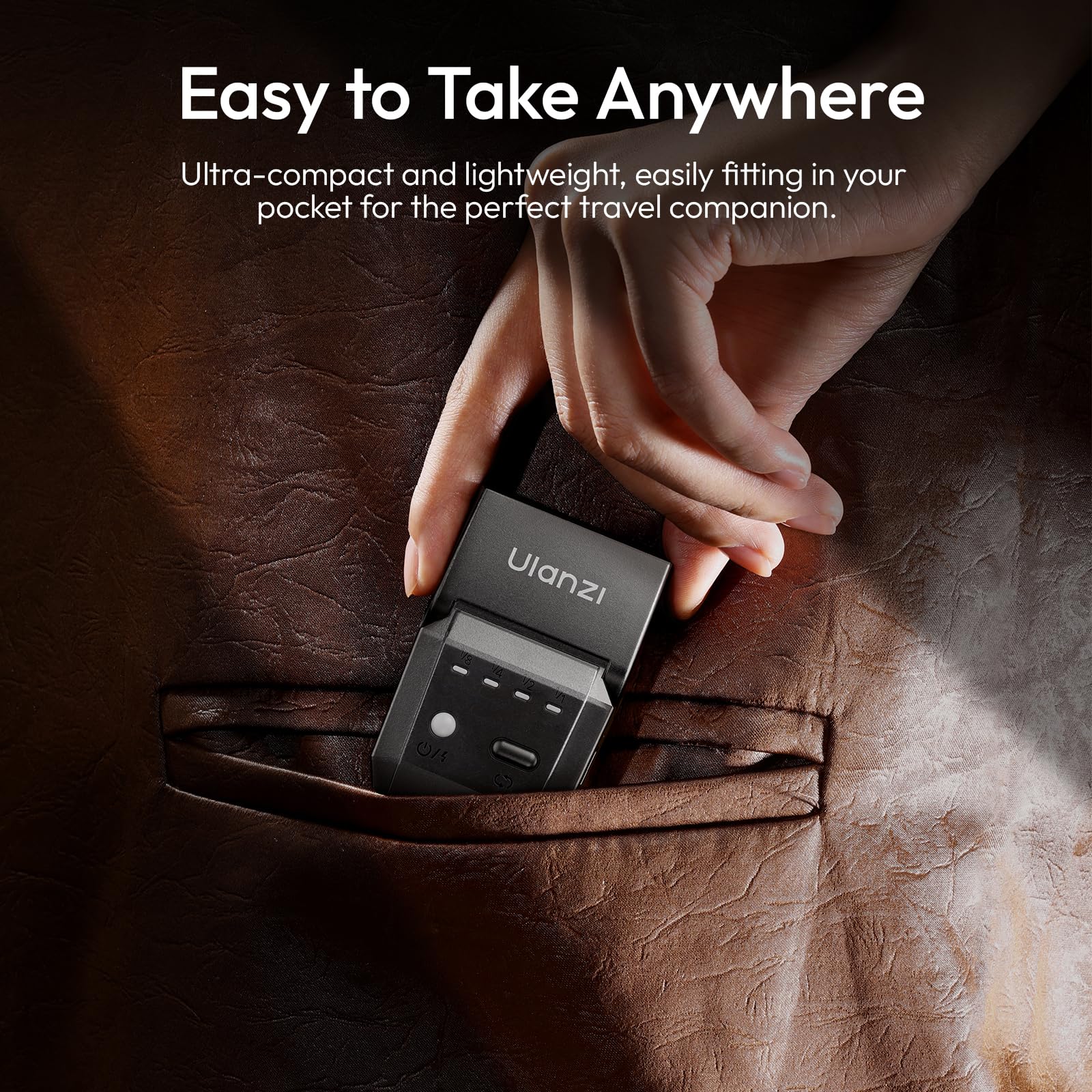 ULANZI SL03 Camera Mini Flash Speedlite with Video Light, GN8 6500K External Flash 90° Angle Adjustable Speedlite Compatible with Sony/Canon/Fuji/Nikon DSLR, Universal Single Contact Hot Shoe Mount