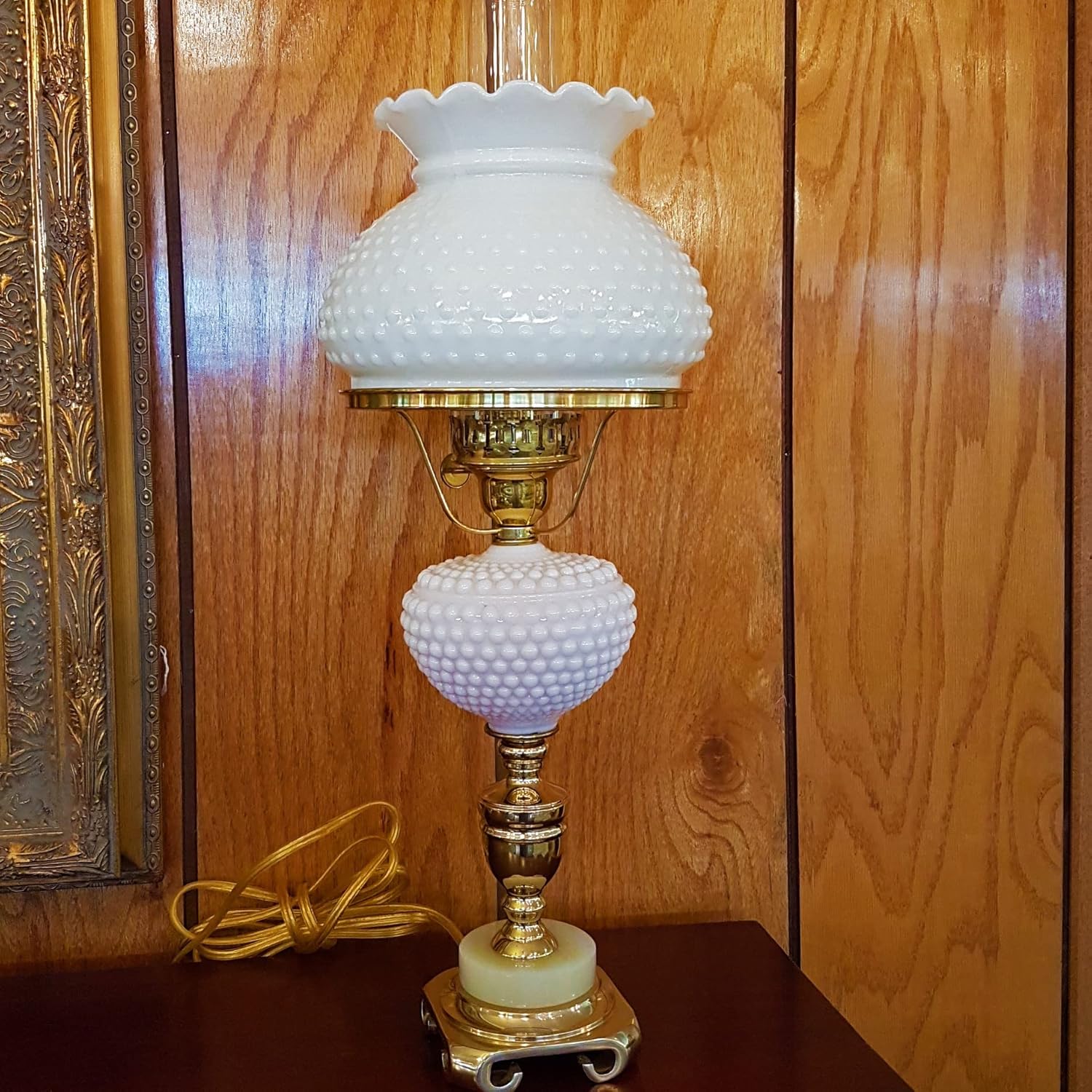 Opal Hobnail 6" Glass Lamp Shade