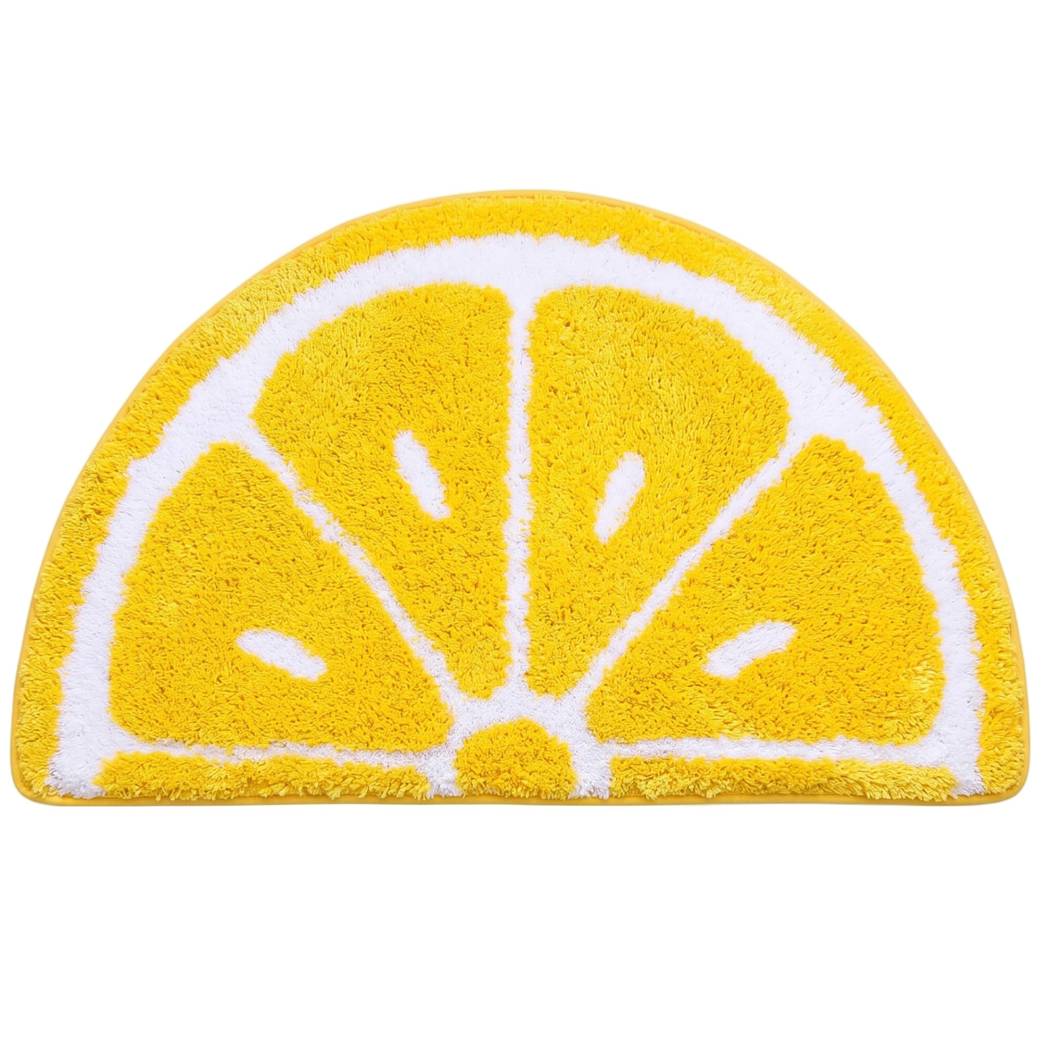 Monwssoe Kitchen Rugs Mats, Lemon Rug, Soft Imitation Cashmere Cute Bathroom Rugs, Non-slip Lemon For Kitchen Entryway, 50x80cm/19.69x31.50inch