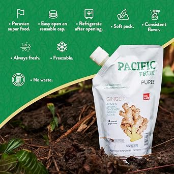 Pacific Fruit Ginger Juice - 100% Pure, Cold Pressed, Not From Concentrate