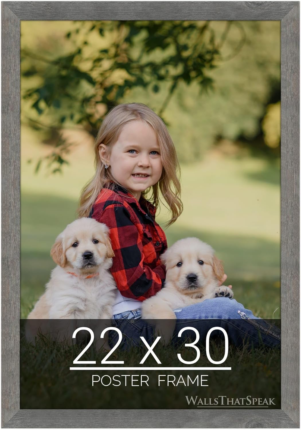 wallsthatspeak 22x30 American Barn Picture Frame for Puzzles Posters Photos or Artwork