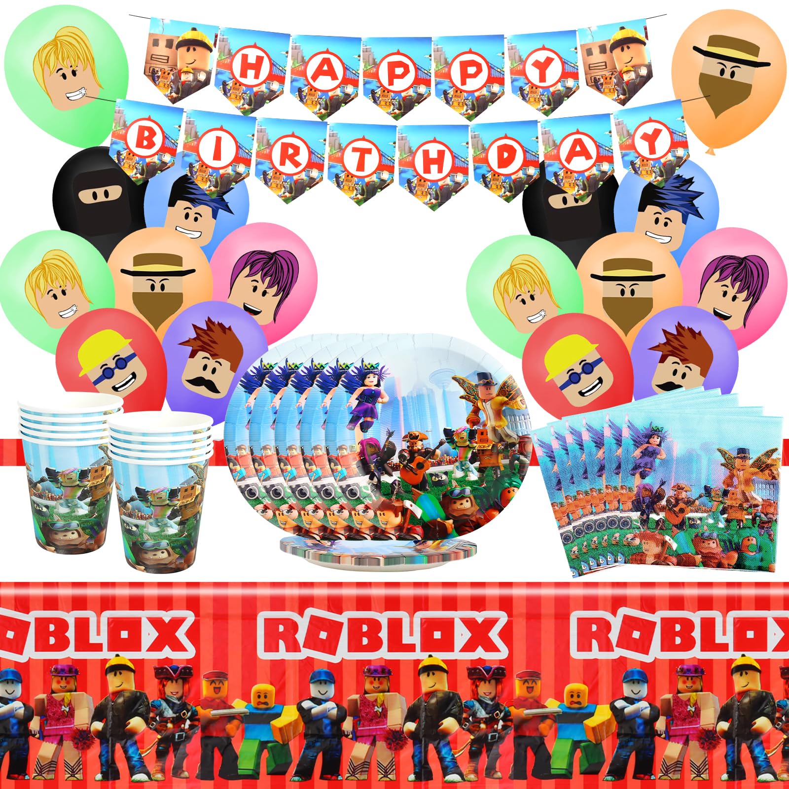 Palloncini Per Festa Robllox Compleanno – 26 Pezzi Tra Foglio E Lattice Per Decorazioni Uniche