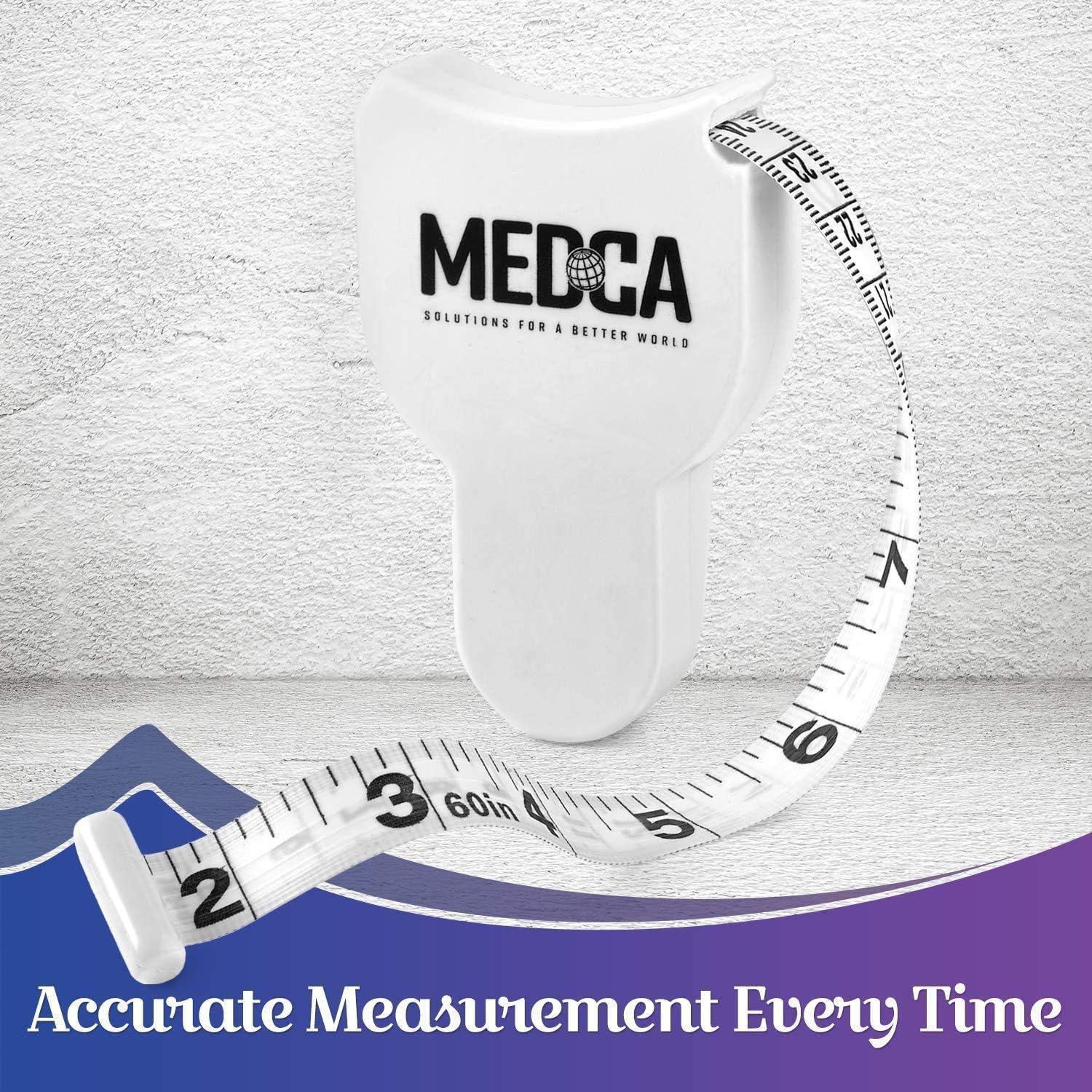 Body Tape Measure and Skinfold Caliper Body Fat Monitor Set - (Pack of 2) - Double Sided Body Tape Measures (150 cm /60 inches) - Skin Fold Body Fat Analyzer and BMI Measurement Tool, White by MEDca : Health & Household