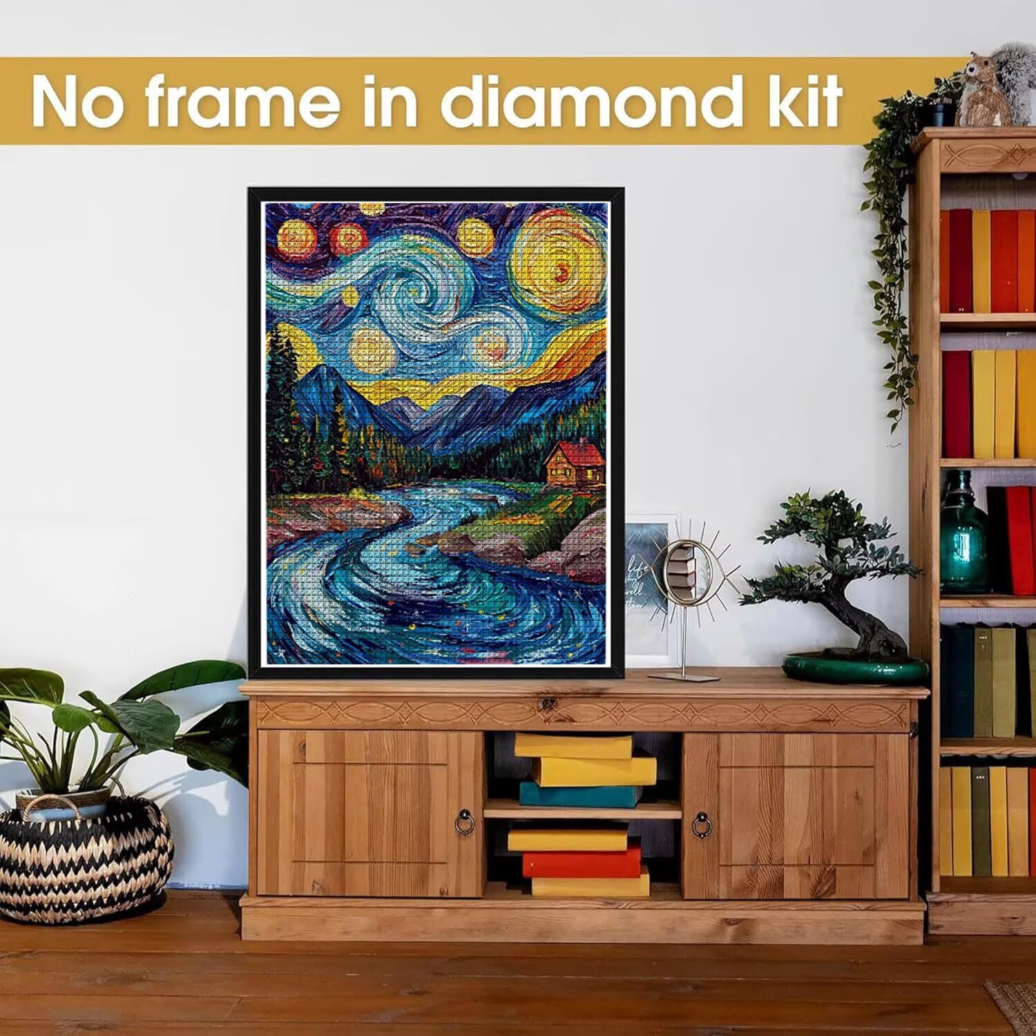 Diamond Painting Kit Completo Vista stellare Pittura Diamante 70x90cm S-886 | Diamond Painting, Pittura Diamante per Adulti e Bambini, Kit DIY Punto Croce per Decorazione Murale la casa - Regalo
