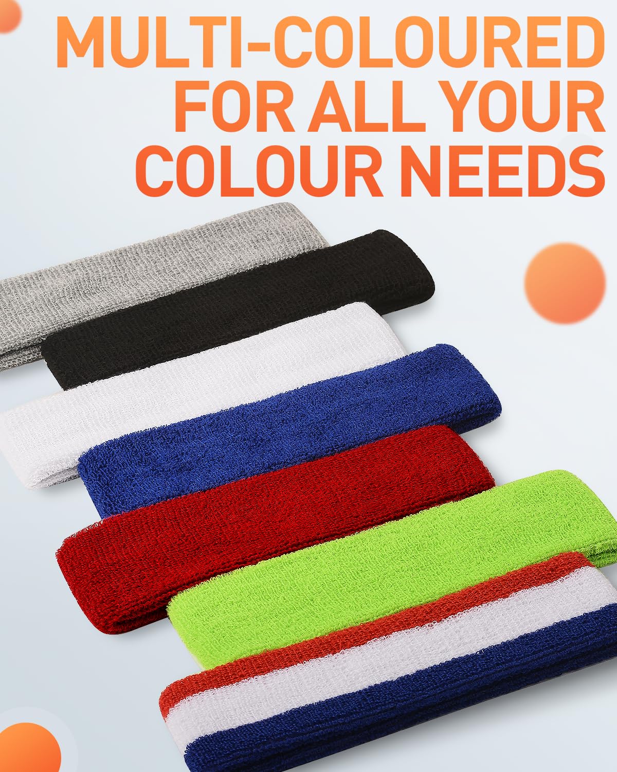 Tanluhu Schweißbänder, Sport-Stirnbänder für Damen und Herren, Frottee-Schweißband für Tennis, Laufen, Basketball, Workout, Execise – Athletic Sweat Cotton Headband Outdoor