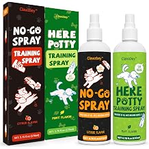 Dog Potty Training Spray Set, No-Go Spray & Here Potty Training Spray, Puppy Essentials, Stops Urination & Marking, Indoor and Outdoor Use 5.75 fl oz, 2 Pack