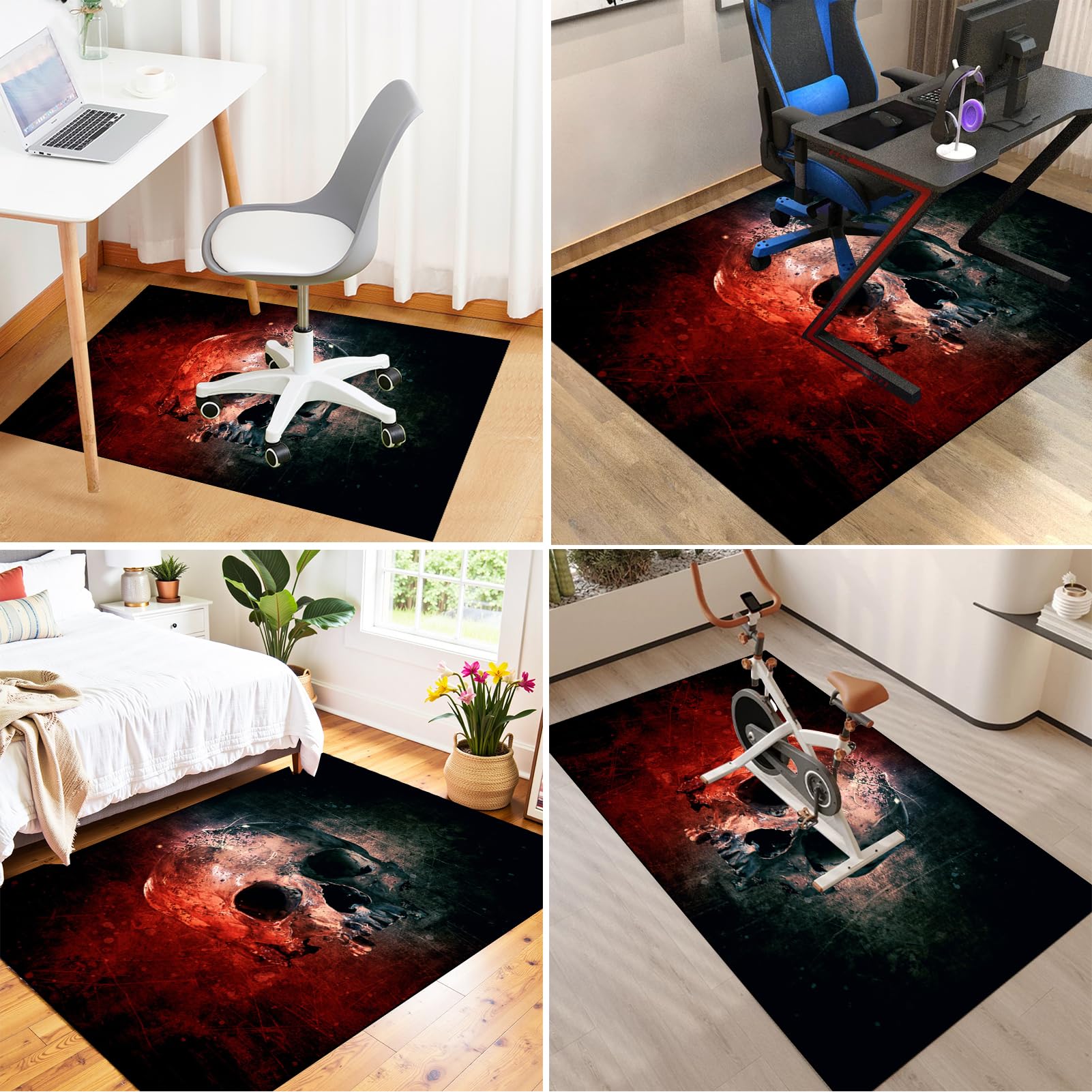 Mata na krzesło biurowe na podłogę z twardego drewna, prostokątna, ochraniacz na podłogę, mata pod fotel gamingowy, mata podłogowa 90 x 140 cm