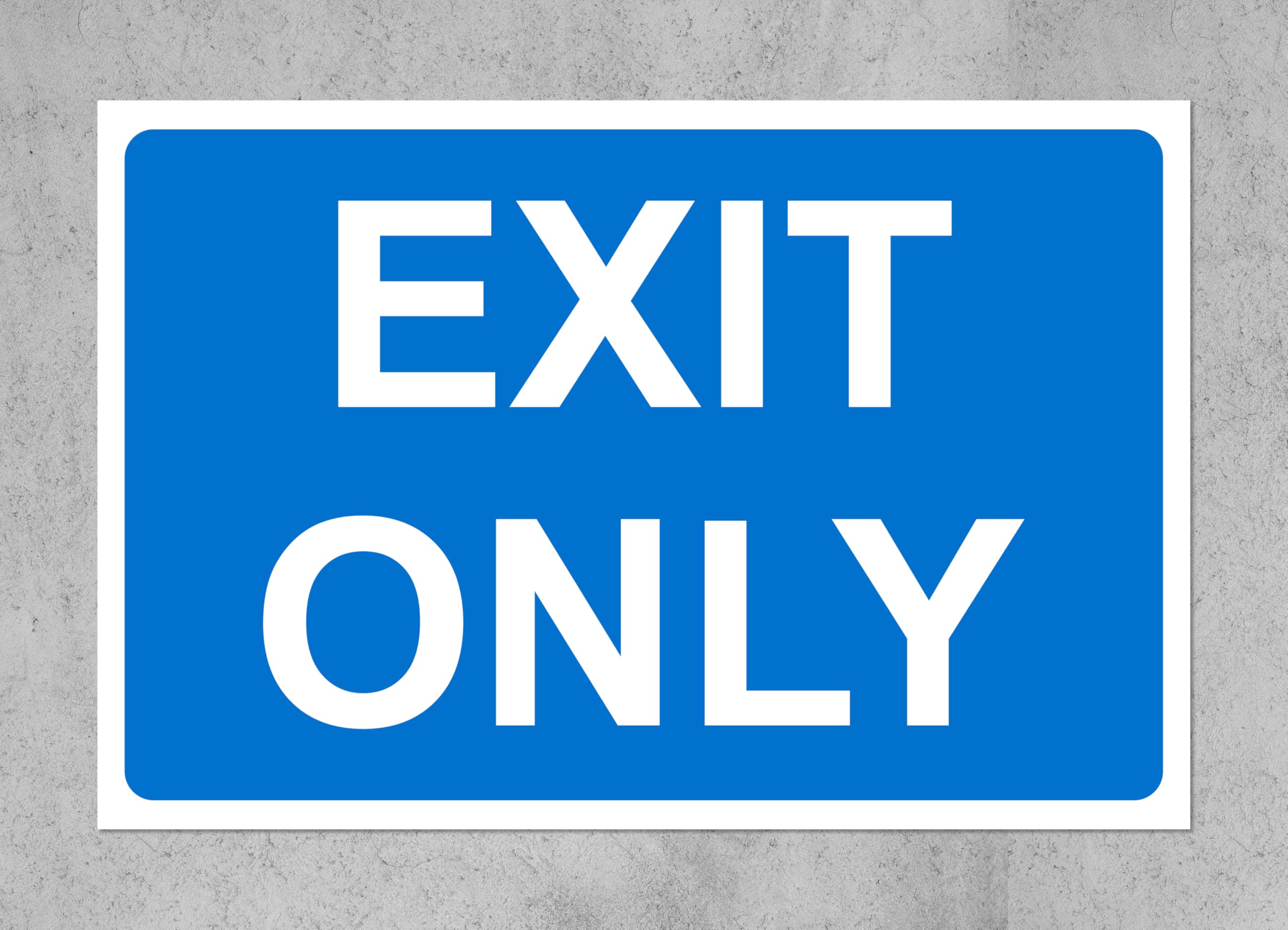 Exit only pedestrian flow Safety sign - 3mm Aluminium sign (800mm x 600mm)
