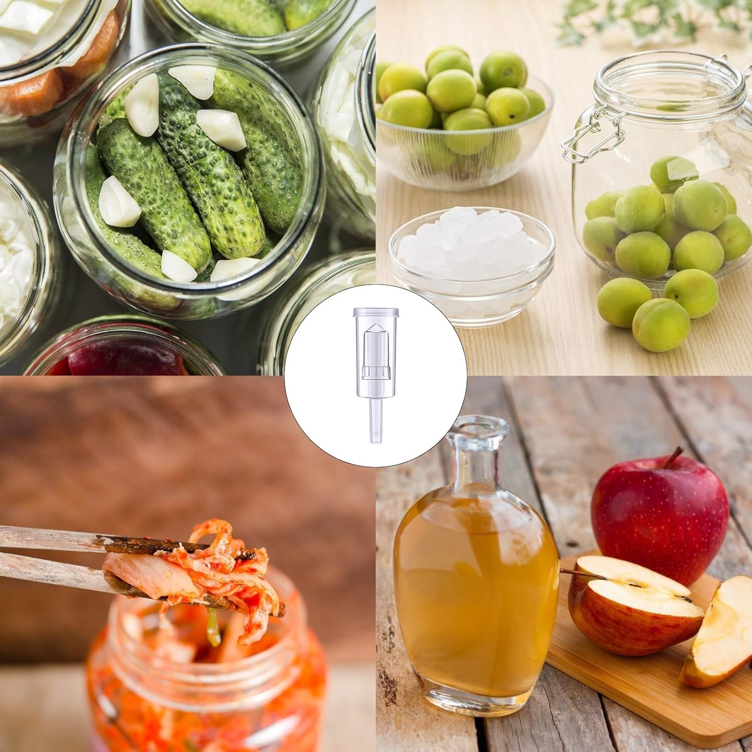 BELIOF 6 Pcs Fermentation Airlocks Wine Making Homebrew Airlock Set with 30 Pcs Silicone Grommet