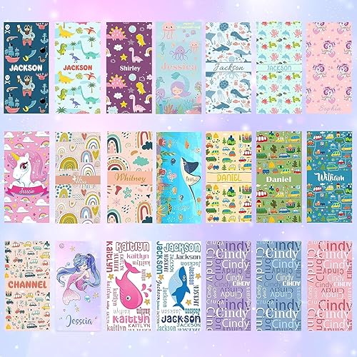 Miniatura 2 de Toalla de playa personalizada para niños, toallas de playa personalizadas de poliéster de secado rápido con nombres para niñas y niños, 30 x 60